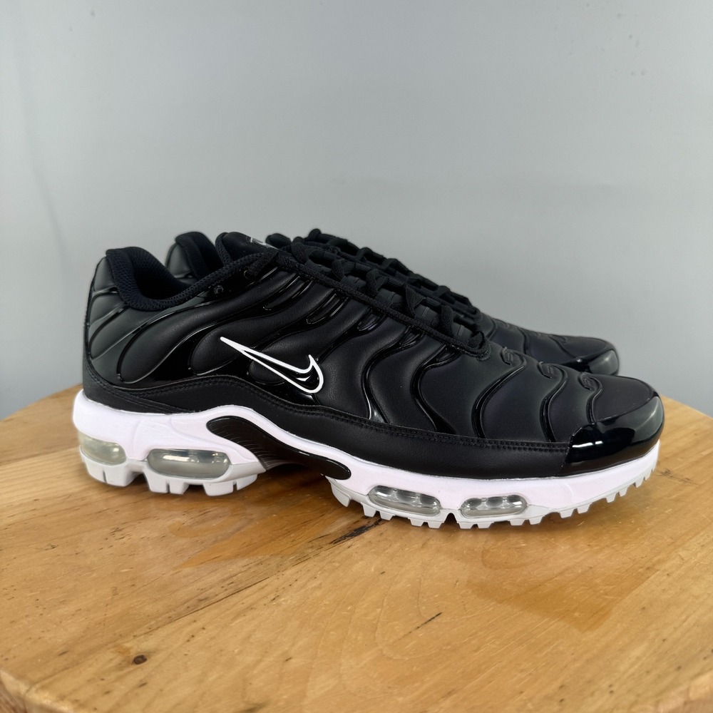 Nike Air Max Plus G Black Leather Men's Size 10 Golf Shoes Spikeless Low Top NEW